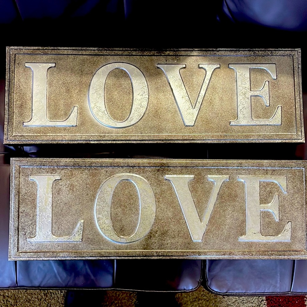 Vintage “love” wall decor